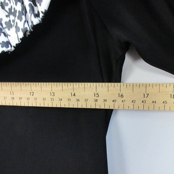 Joseph Ribkoff Off the Shoulder Blouse Women 8 Black Floral Embellish Luxury 206 - Picture 8 of 11